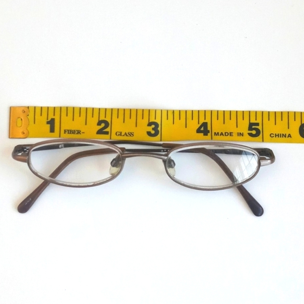 Vintage 90's Oval Bronzed Brown Reading Glasses - Picture 13 of 16